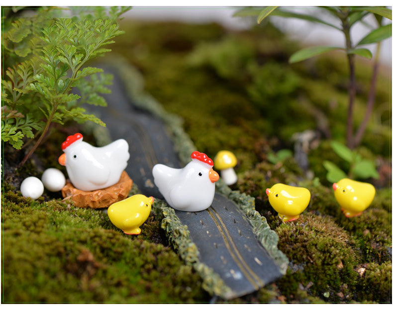 Chicken Eggs Miniature Bonsai Decor