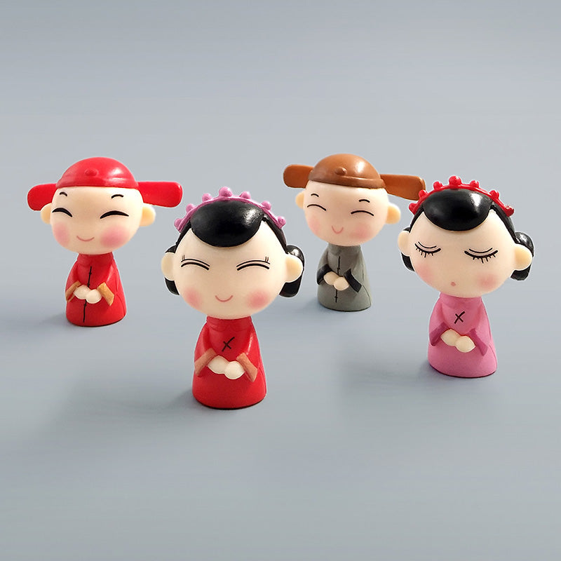 Cartoon Doll Bonsai Figurine