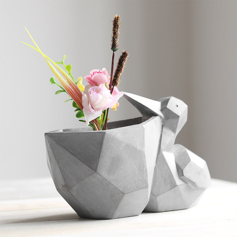 Creative Paper Cranes Shape Bonsai Pots