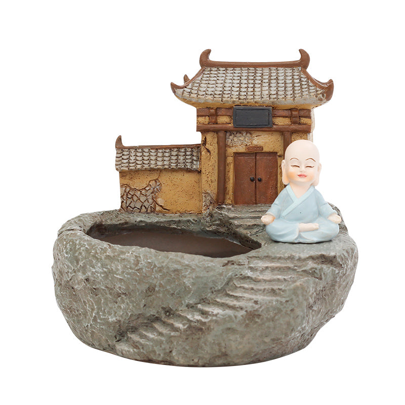 Zen Garden Monk Mini Temple Pot
