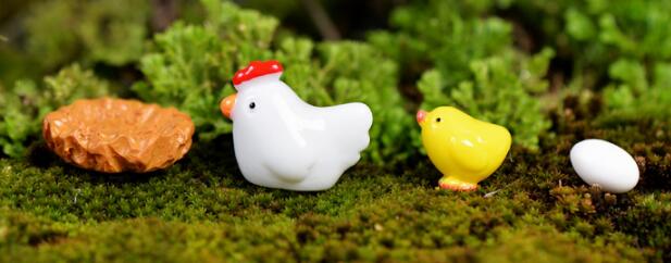 Chicken Eggs Miniature Bonsai Decor