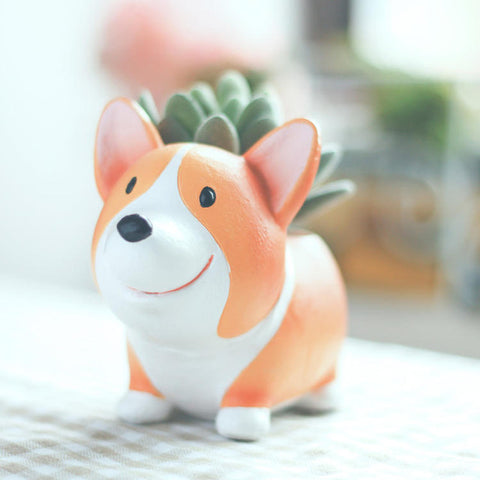 Cute Corgi Dog Bonsai Vase